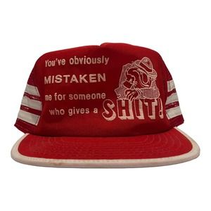 Vintage Trucker Three Stripe 3 Parody Funny Vulgar Humor Snapback Hat VTG
